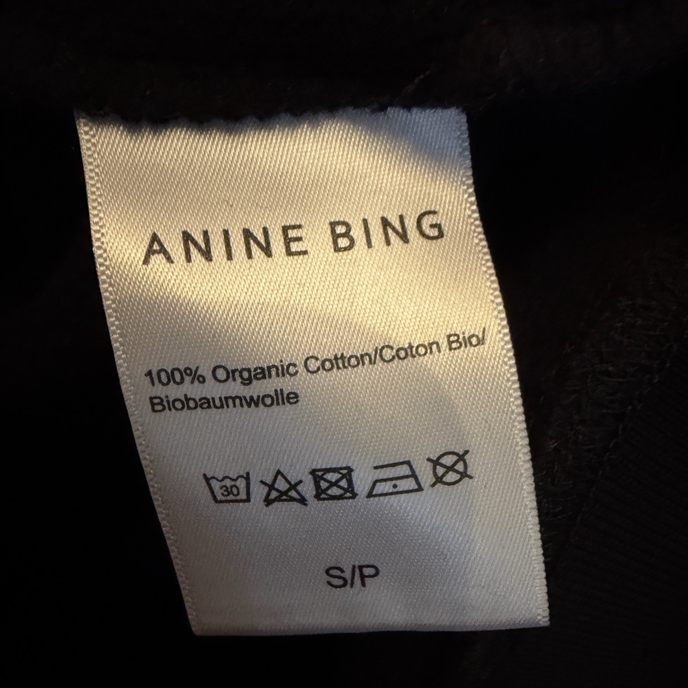 Anine Bing Kenny Sweatshirt Panther in Vintage Black - Picture 5 of 6